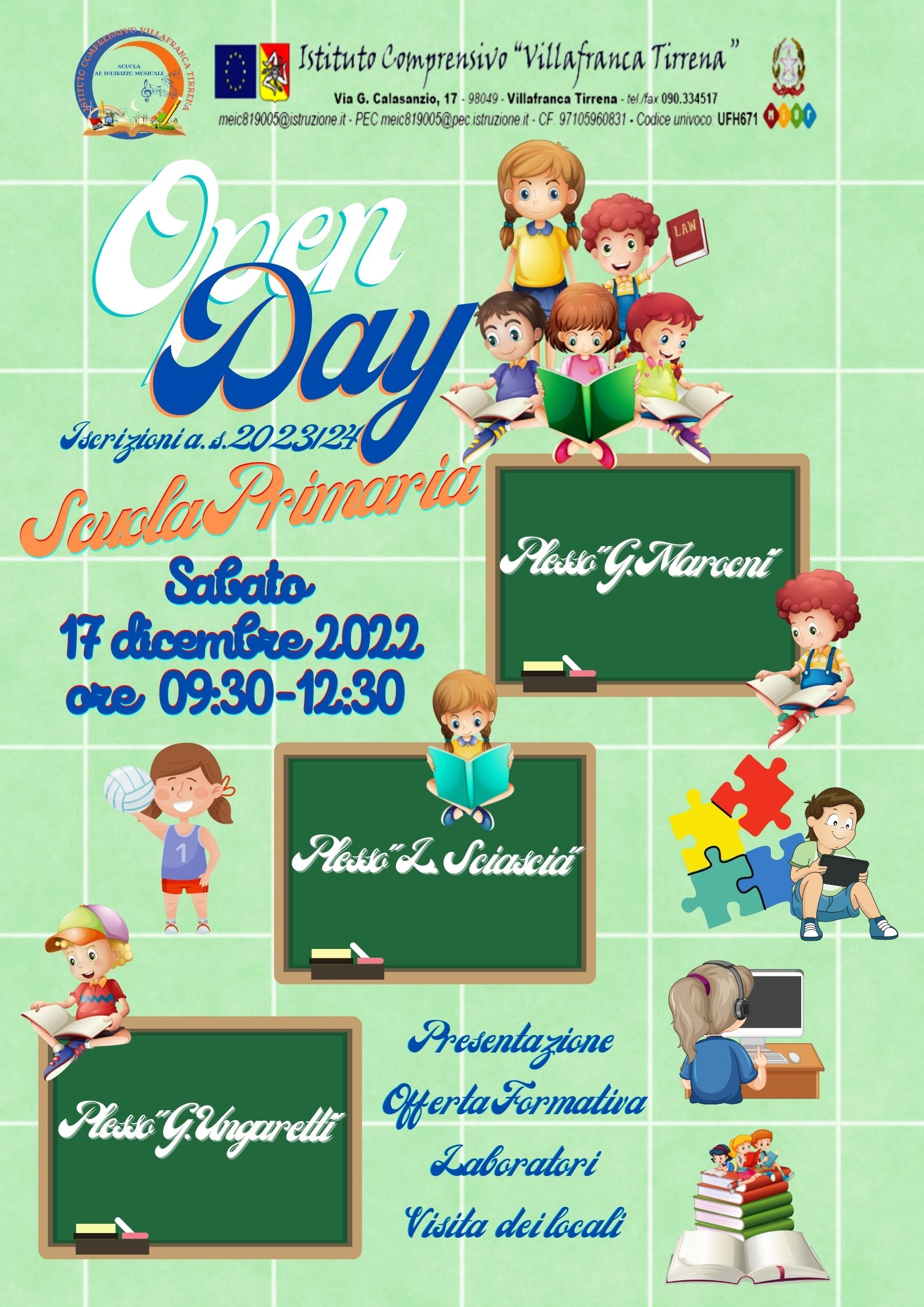 Locandina Open day Scuola Primaria