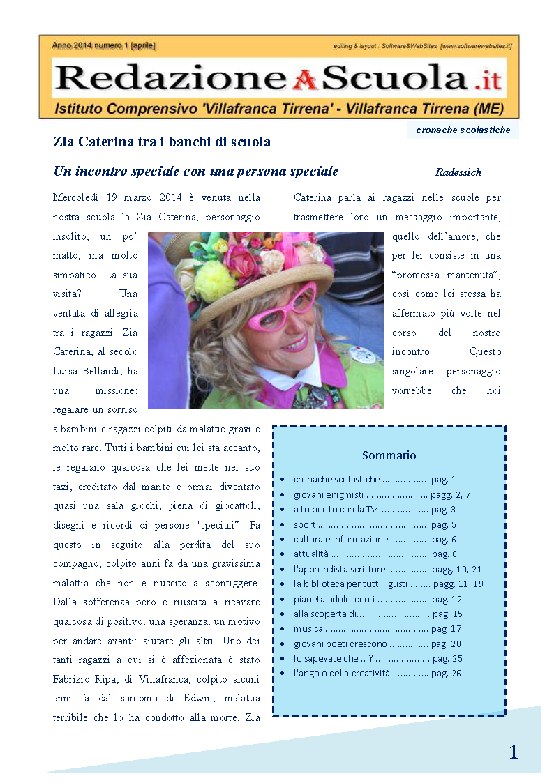 RedizazioneAScuola.it edizione 01 a.s. 2013-2014 Pagina 01